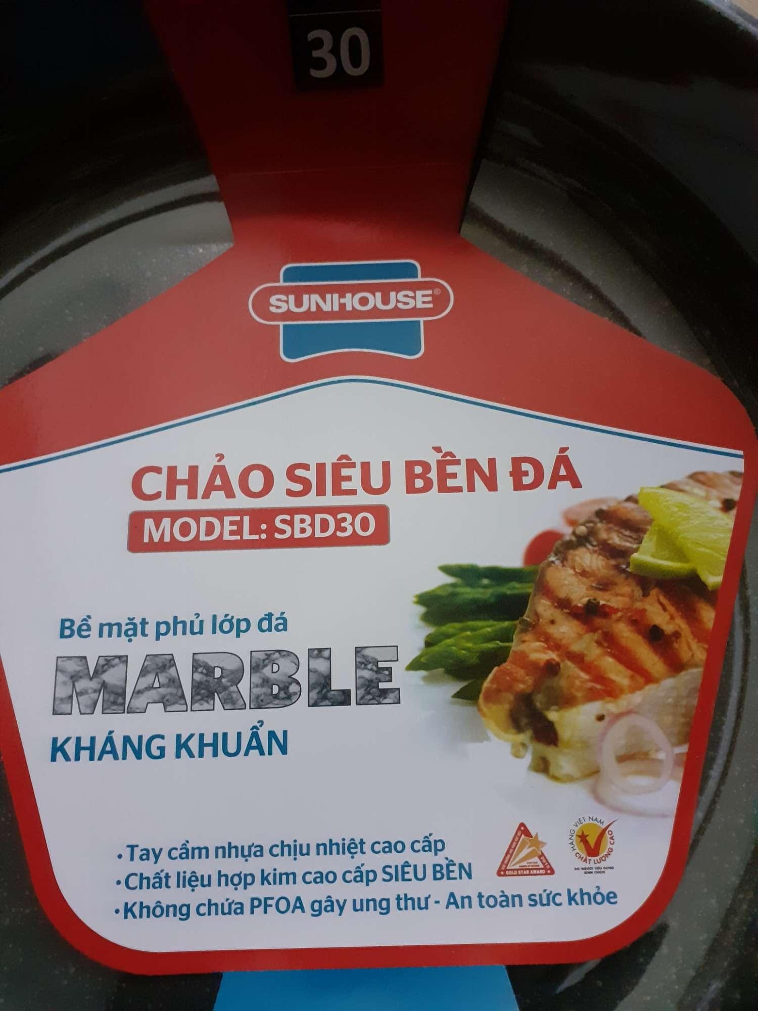 CHẢO ĐÁ SUNHOUSE SIÊU BỀN 30CM GIẢM 25K