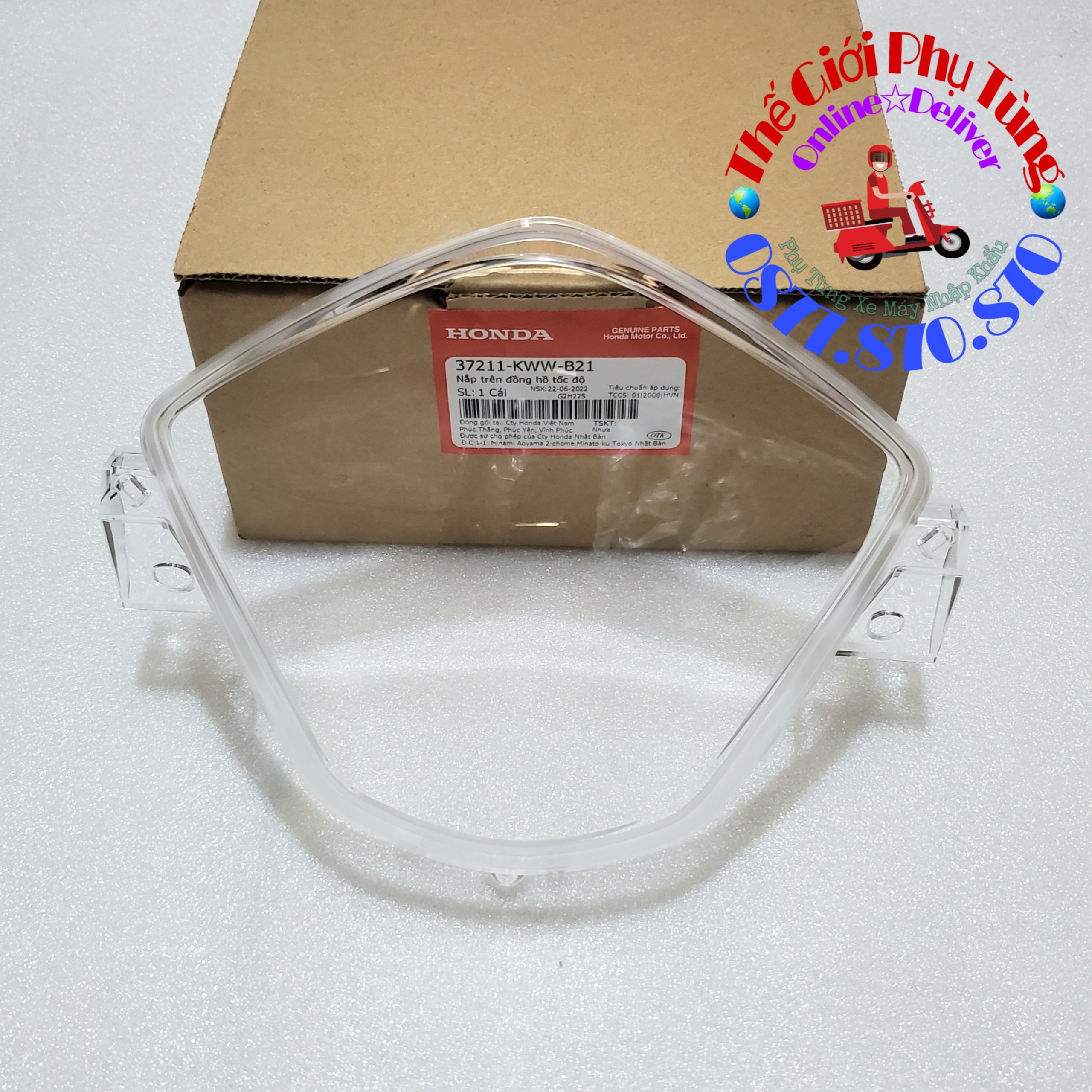 Mica - mặt kính đồng hồ wave s110 - rsx 110 zin honda việt nam - 37211-kww-b21