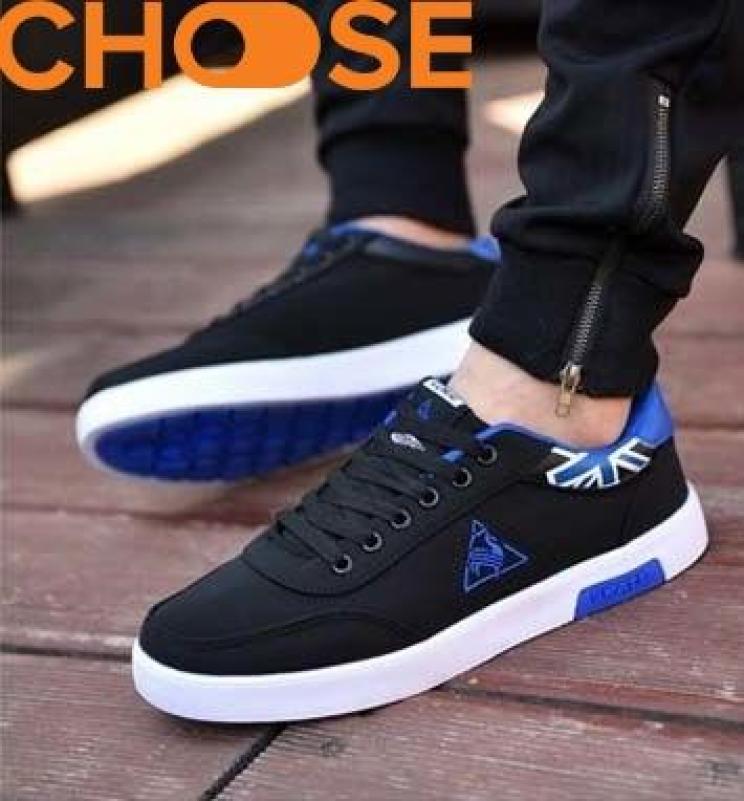 (XẢ KHO HÀNG TỒN) Giày thể thao Sneaker đen đỏ Họa Tiết Tam Giác Phá Cách 0601 giá rẻ