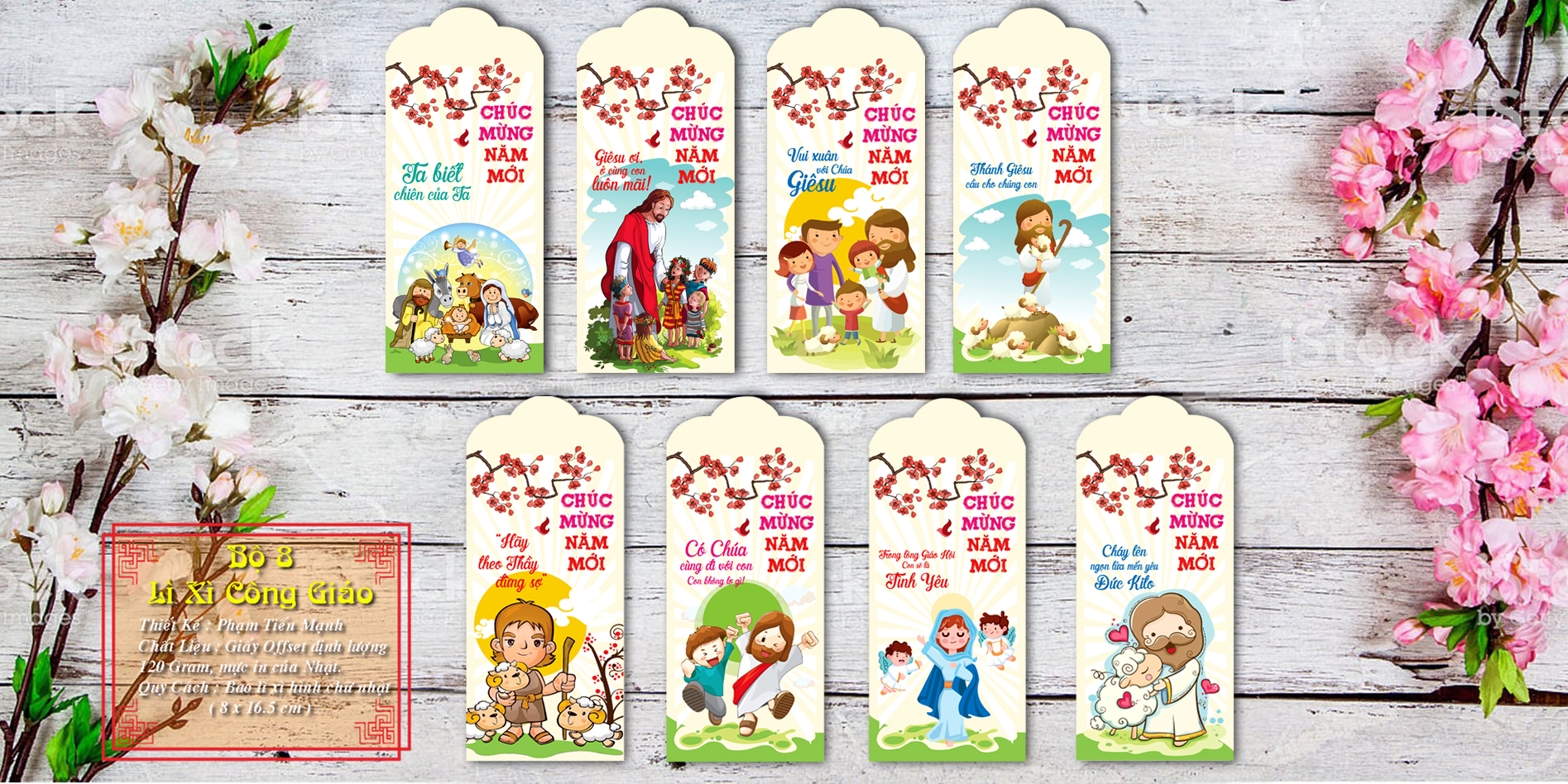 Bộ 100 Lì Xì Tết ( Chia Đều Các Mẫu )
