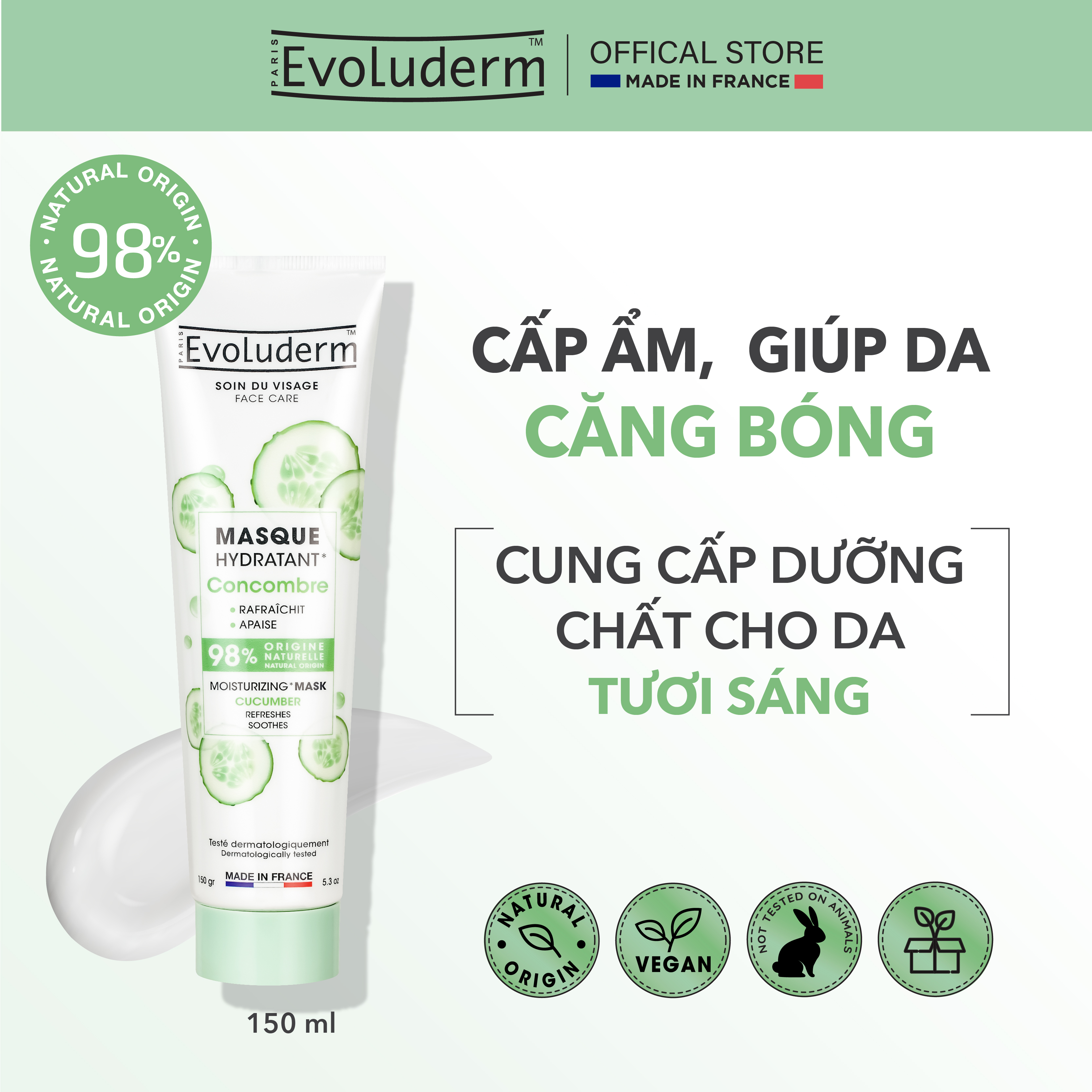 Evoluderm Facial Mask for Facial Skin Care Evoluderm 150ml