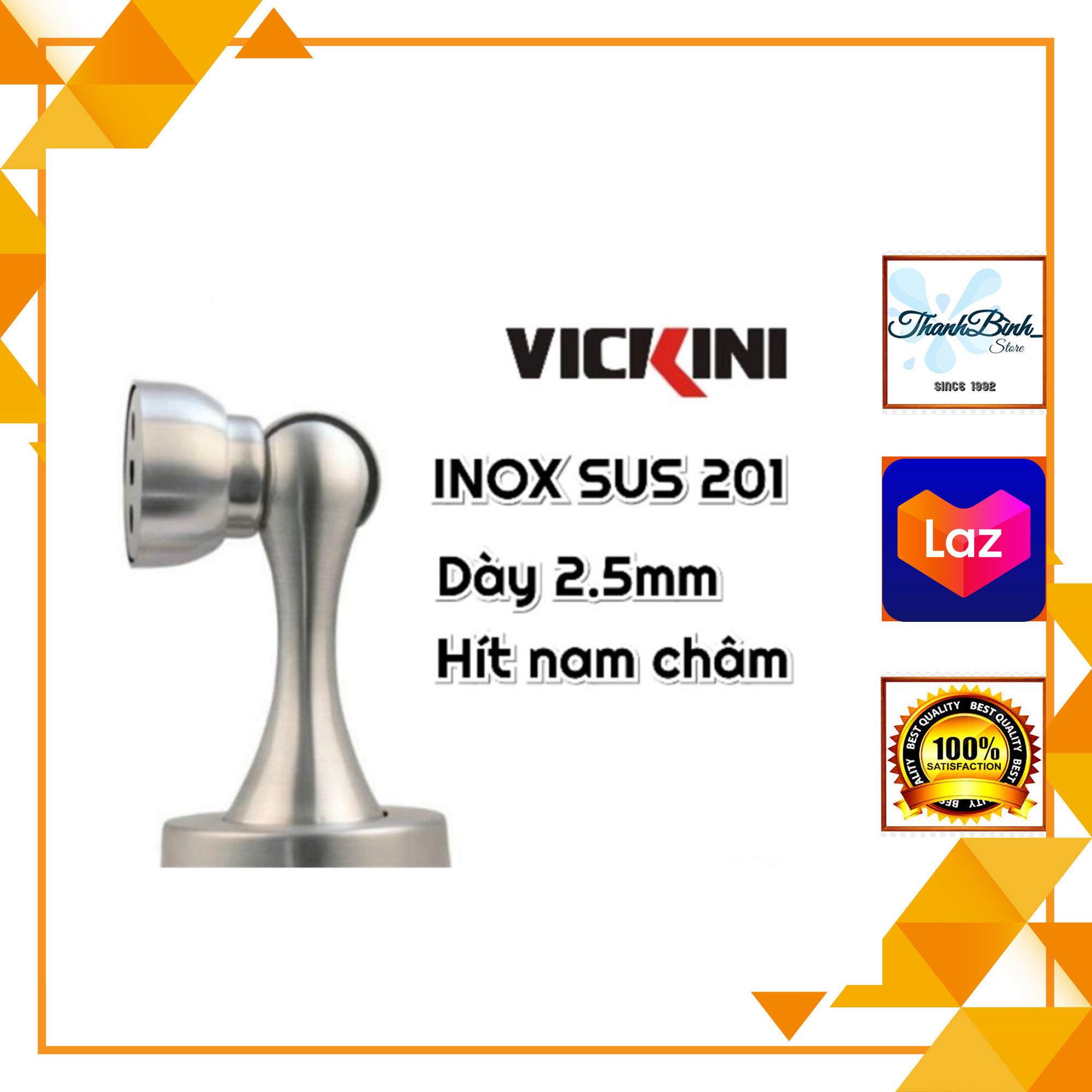 Chặn cửa/ hít cửa chống va đập- nam châm sieu hít inox