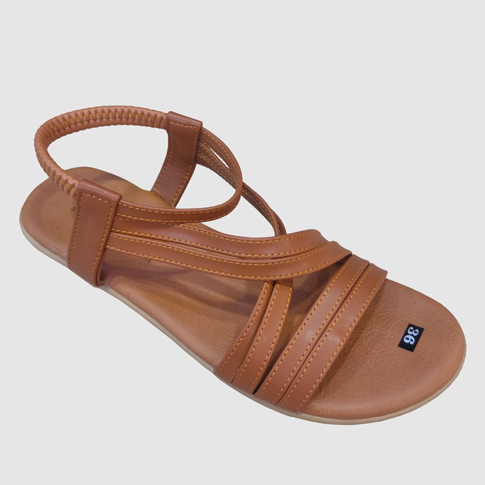 Giày sandal nữ đế bệt da bò thật titi đô thời trang cao cấp 3cm dnu2112