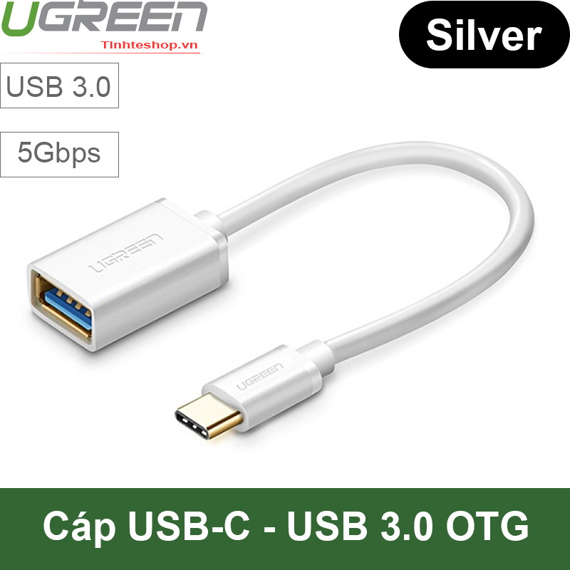 Bảng giá USB type-C 3.1 sang USB 3.0 adapter OTG - USB 3.0 cái ra USB-C đực OTG cho Smartphone Tablet Macbook Chrome Book Surface Ugreen 30645 Phong Vũ