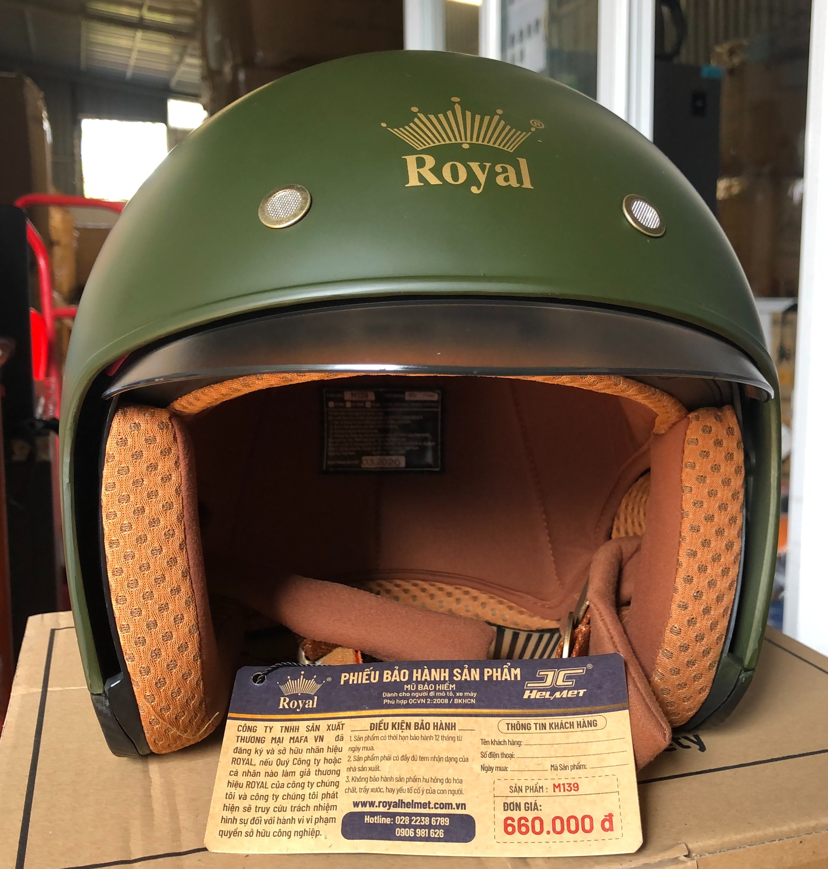 Mũ Bảo Hiểm 3/4 ROYAL M139 v5