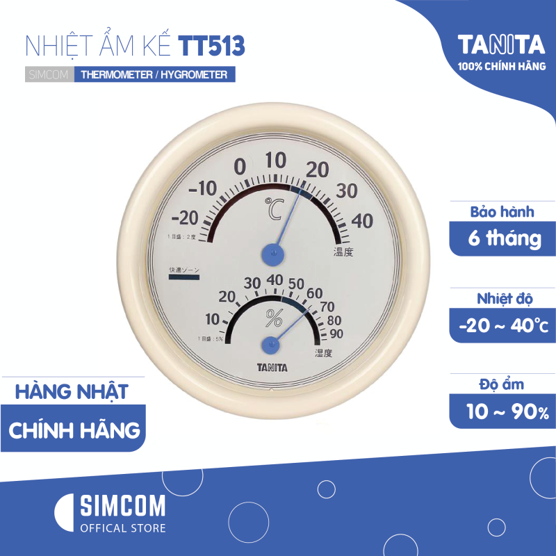 Nhiệt ẩm kế cơ học TANITA TT513 bị Hỏng Bao Bì (BH 6 tháng) Chính hãng nhật,Nhiệt ẩm kế cơ,Nhiệt ẩm kế điện tử,Nhiệt ẩm kế nhật,Nhiệt ẩm kế chính xác,Nhiệt ẩm kế phòng,Nhiệt ẩm kế cho trẻ sơ sinh,Nhiệt ẩm kế treo tường nh
