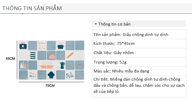 Giấy dán tường trang trí nhà bếp cách nhiệt