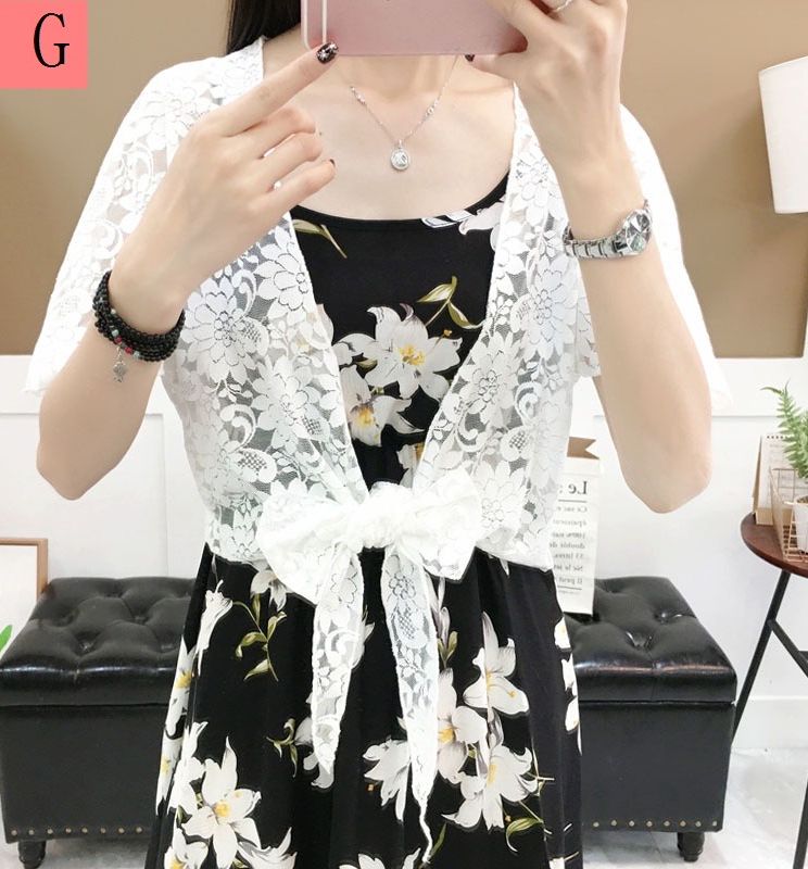 Áo khoác ren Hàn Quốc cột nơ