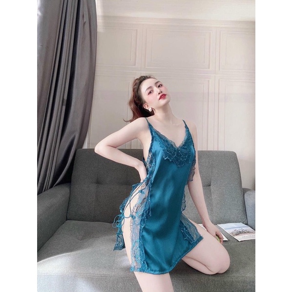Váy Ngủ Nữ Lụa Satin Mặc Ngủ Gợi Cảm