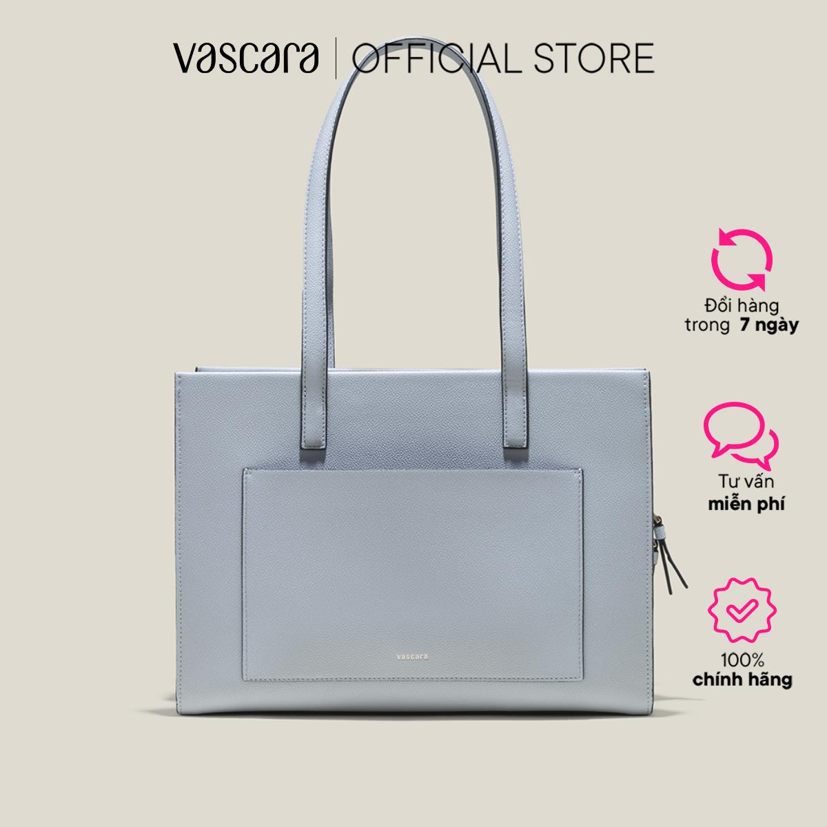 Vascara túi tote ngăn đôi nhấn sơn viền - tot 0134