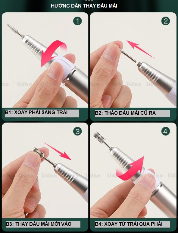 Máy mài móng tích điện BQ 101 plus full phụ kiện