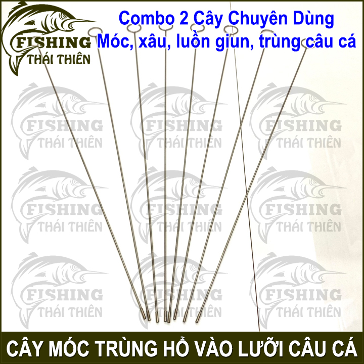 Combo 2 Cây Móc Trùng Hổ Giun Vào Lưỡi Câu Cá