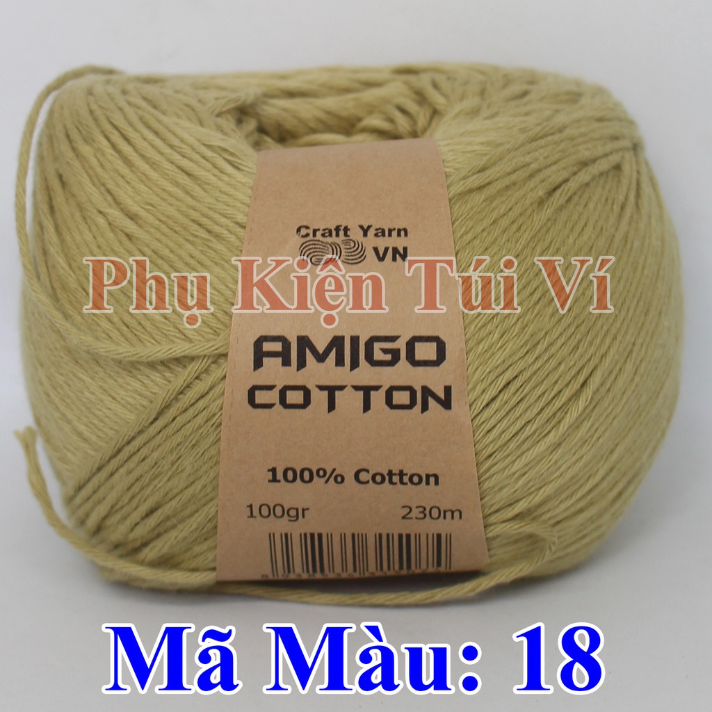 Sợi Amigo 100% Cotton 56k/c (Màu 1- 36)
