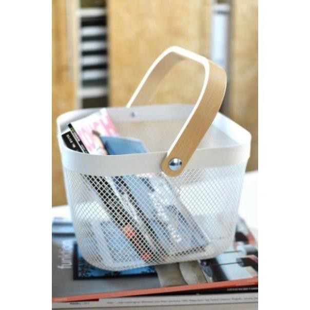 Giỏ Đựng Đồ Quai Gỗ Risatorp Ikea