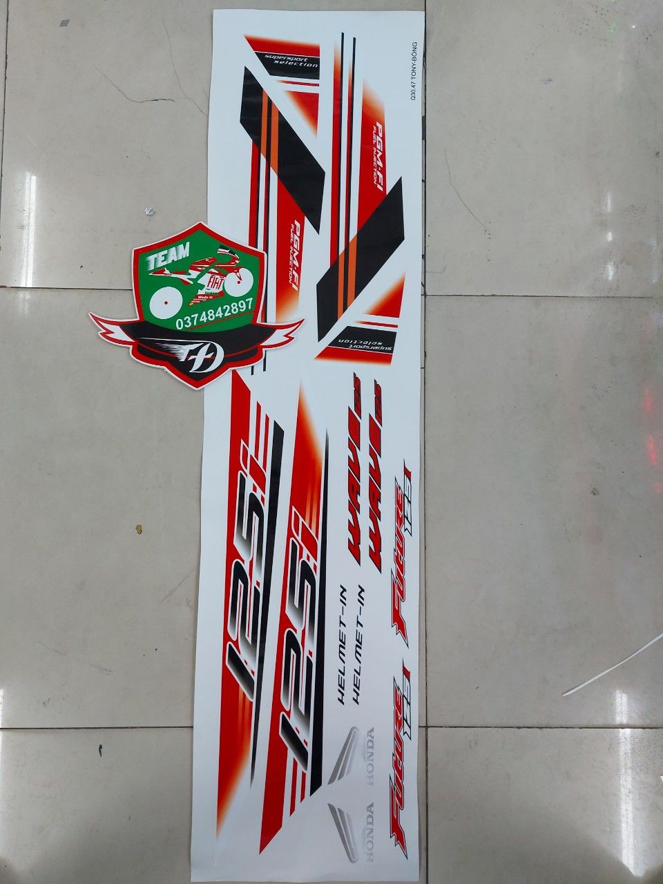 Tem xe future 125i - 2019 led , tem rời 3 lớp cao cấp