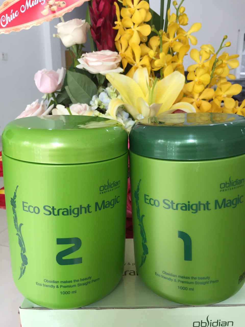 Duỗi tóc sinh thái Eco Obsidian Straight Magic 1000mlx2