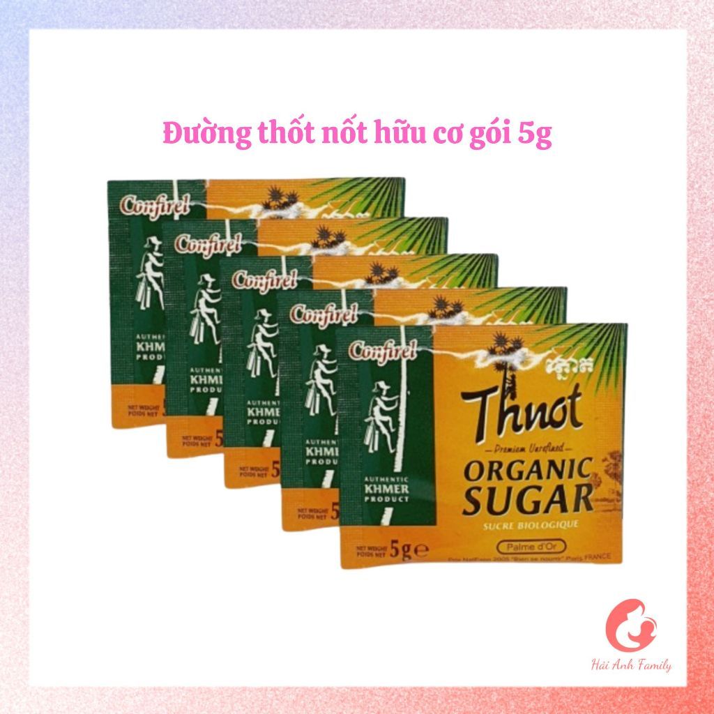 Đường thốt nốt hữu cơ gói nhỏ 5g