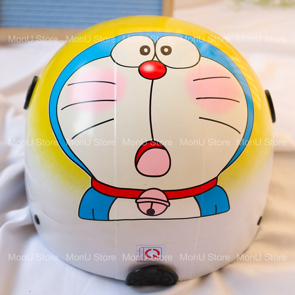 [HCM]Nón bảo hiểm 2 màu tem doremon và khủng long