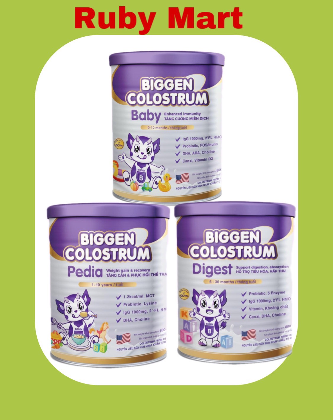 FREESHIP Sữa Bột dinh dưỡng Biggen Colostrum lon 800g