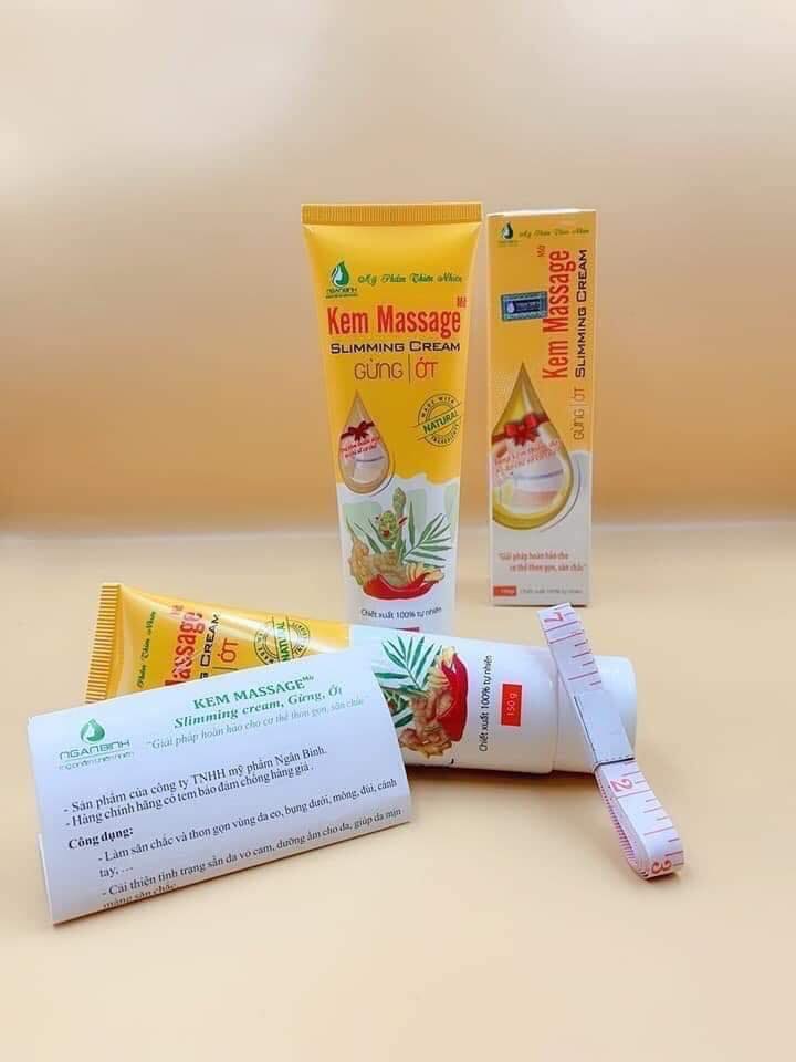 Kem tan mỡ gừng ớt Ngân Bình- Đánh tan mỡ bụng dáng đẹp eo thon