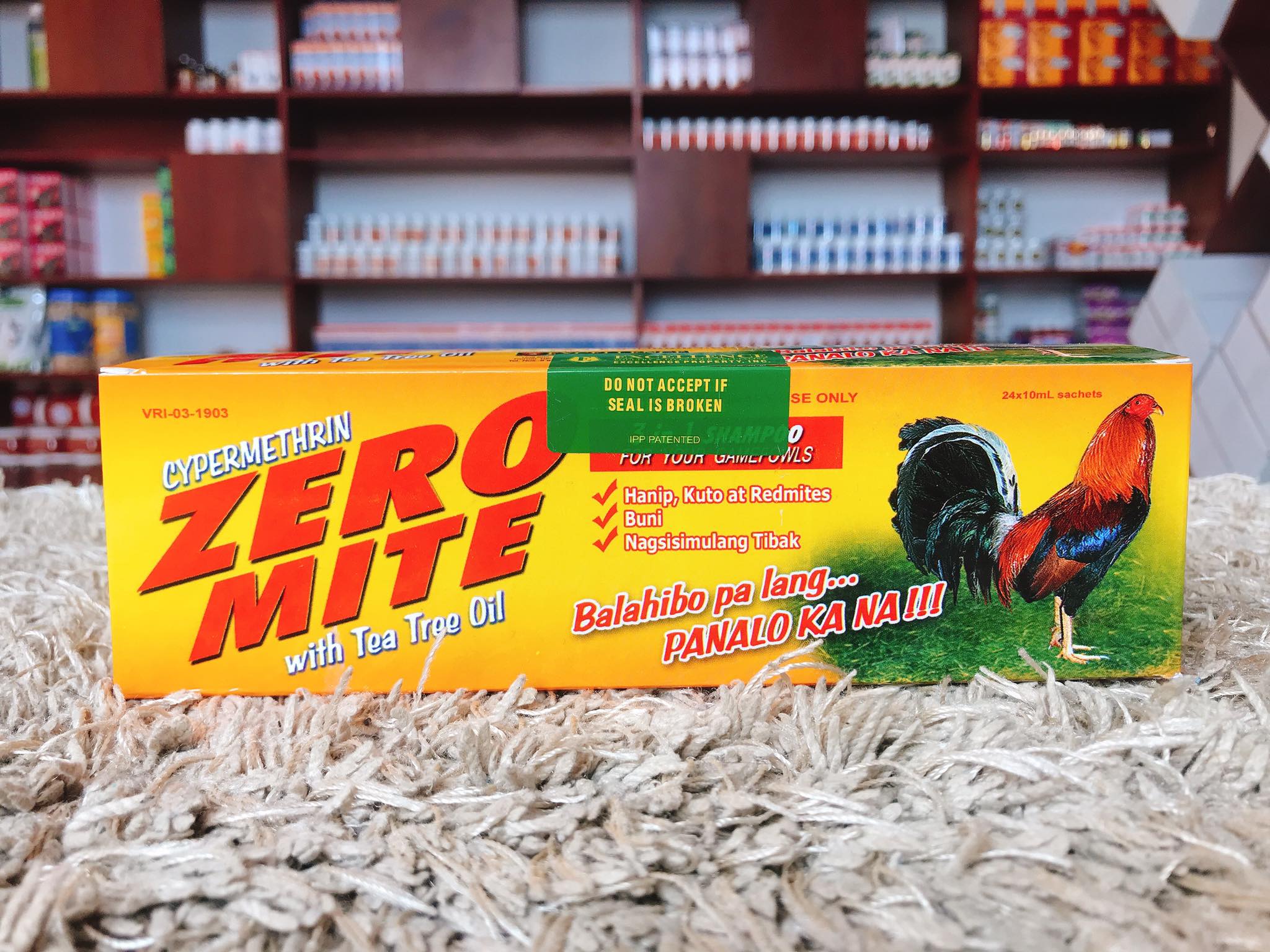 ZERO MITE TẮM GÀ DIỆT MẠT CHO GÀ ĐÁ HỘP 24 GÓI