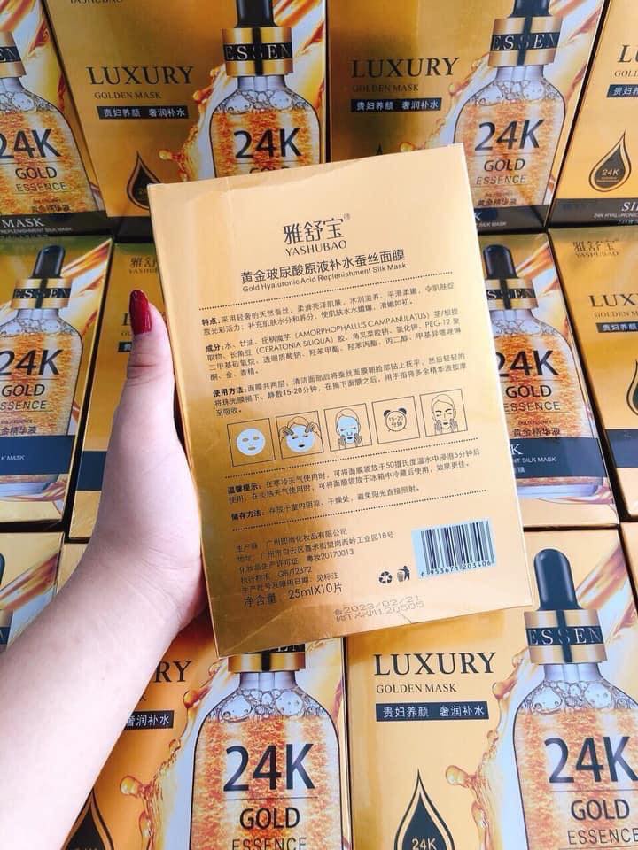 [HCM]Mặt Nạ Lụa 24k Gold Luxury Cao Cấp