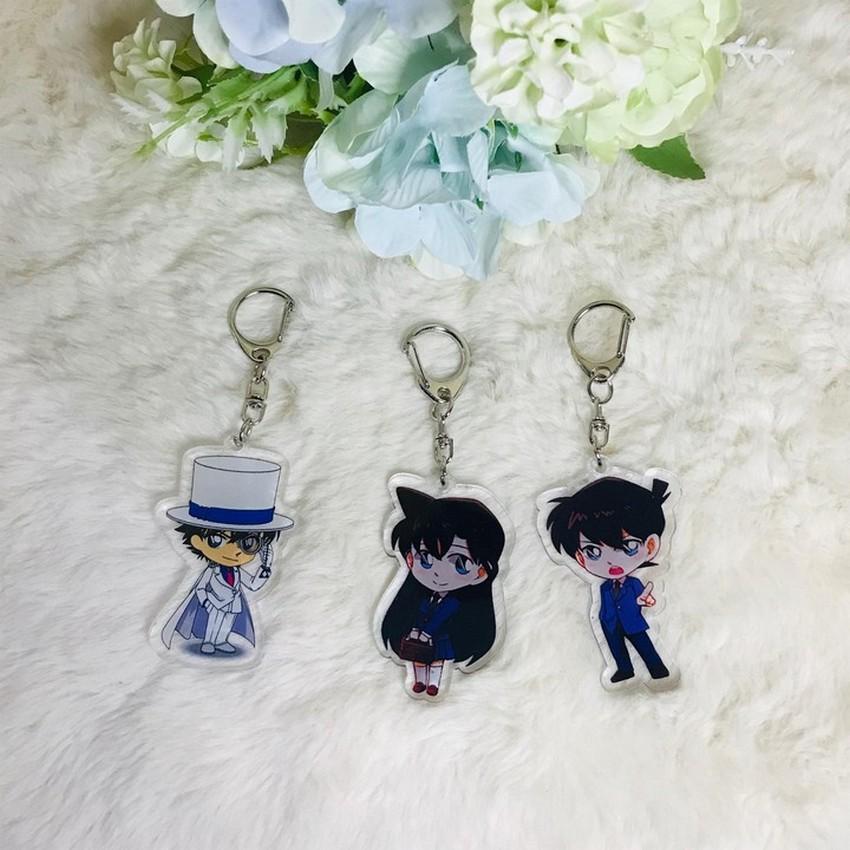 ( Mica trong ) Móc khóa Conan Thán Tử Lừng Danh quà tặng xinh xắn dễ thương anime chibi