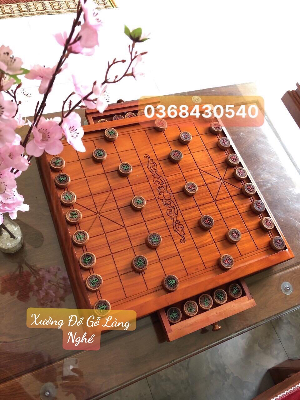 [ Xả Lỗ ] Bàn Cờ Tướng Gỗ Hương Cao Cấp [ Bàn Cờ Tướng - Hàng Loại 1 ]
