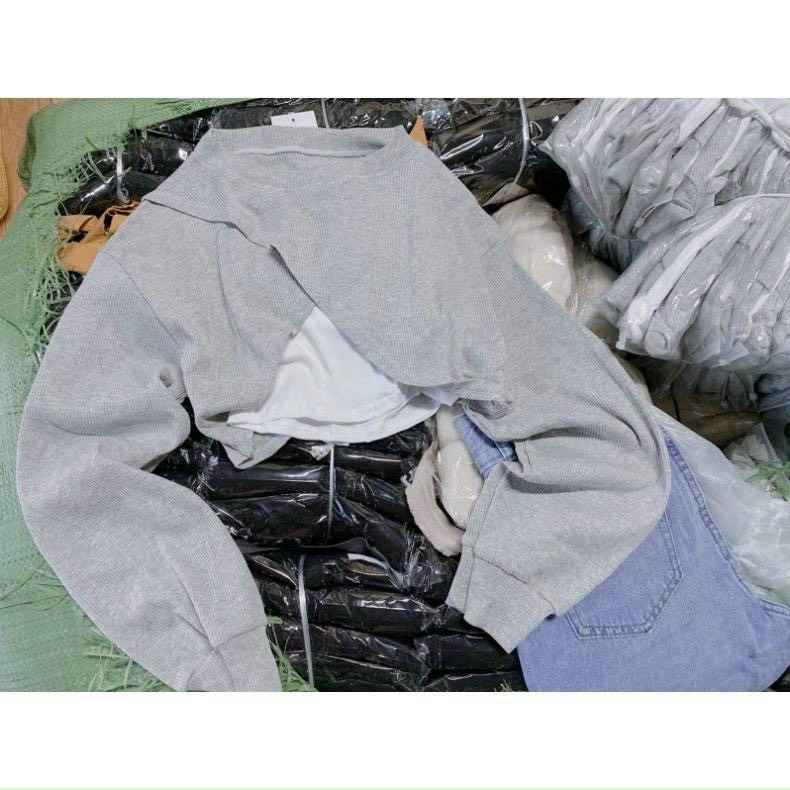 SET ÁO CẶP 2 MÓN CROPTOP ĐẮP CHÉO HAI MÀU