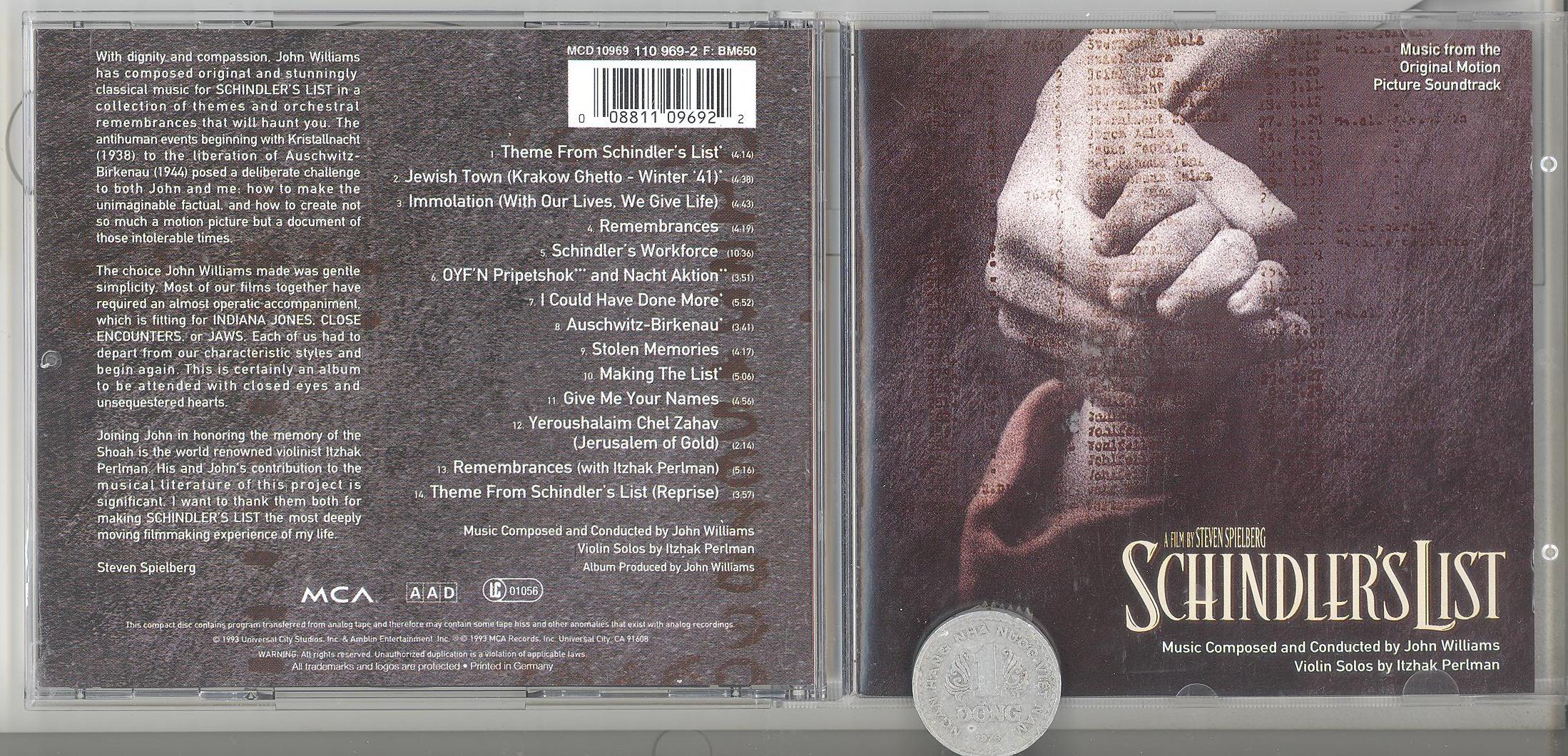 Stereomate - Đĩa nhạc - CD gốc: Nhạc phim Danh sách của Schindler.