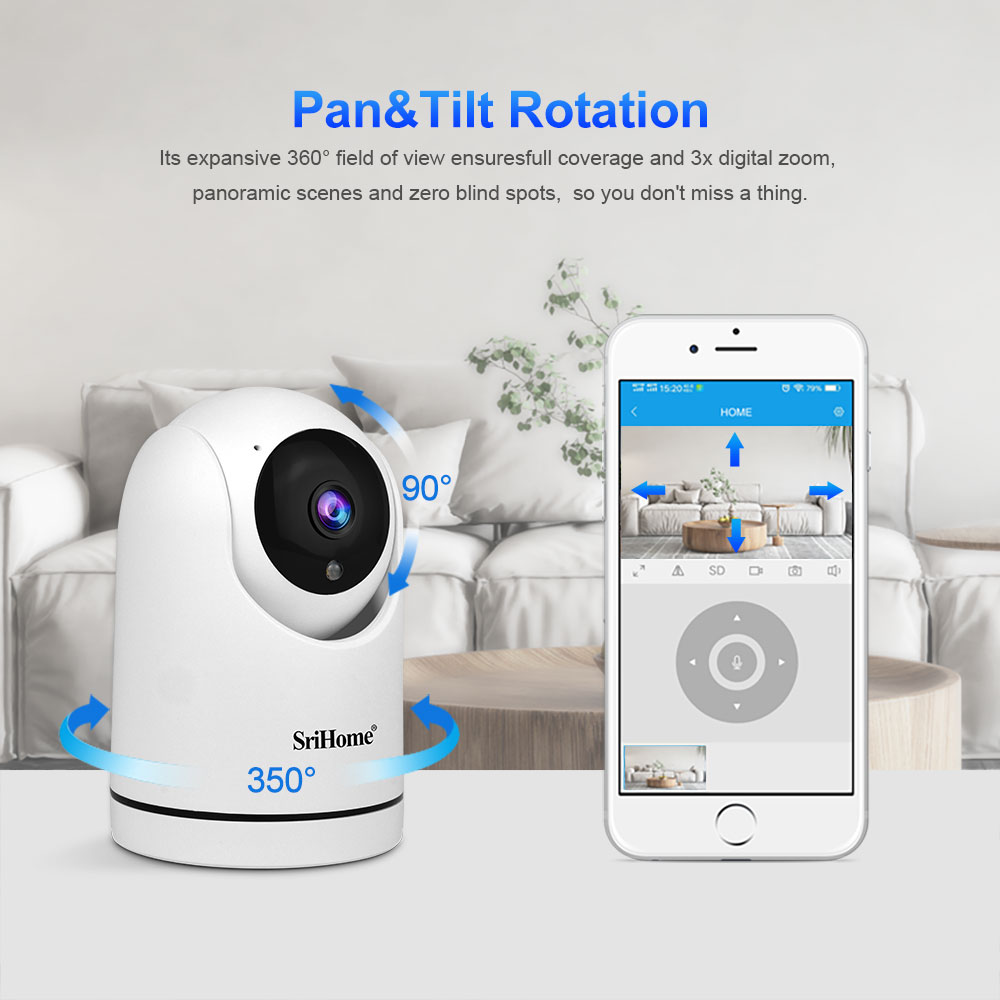 Camera wifi siêu nét Srihome Full HD - đàm thoại 2 chiều SH042