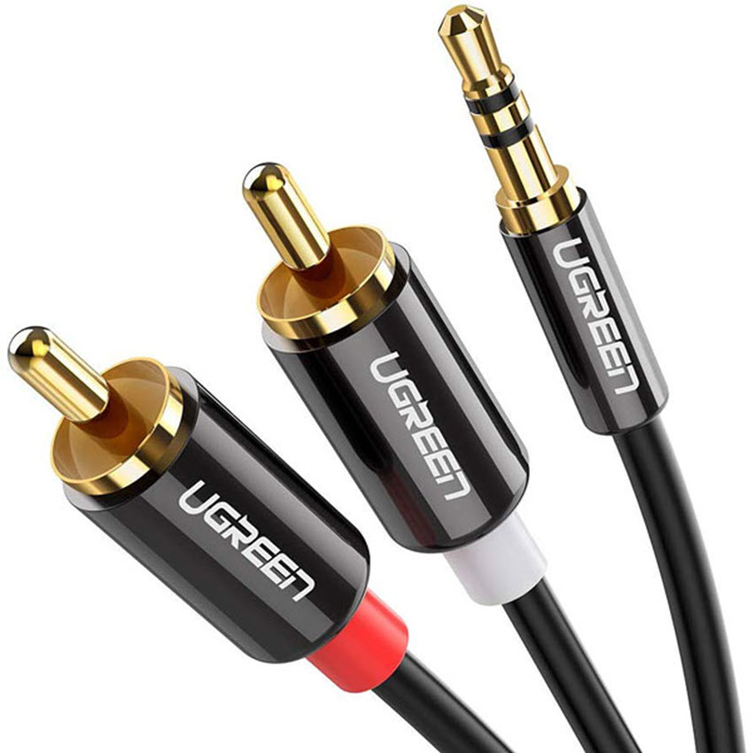 Cáp audio 3.5mmra 2 đầu RCA 1.5M UGREEN UG 10583
