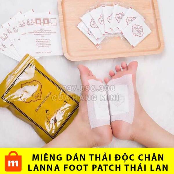 【SIÊU RẺ】 10 Miếng Dán Thải Độc Chân Lanna Foot Patch Thái Lan