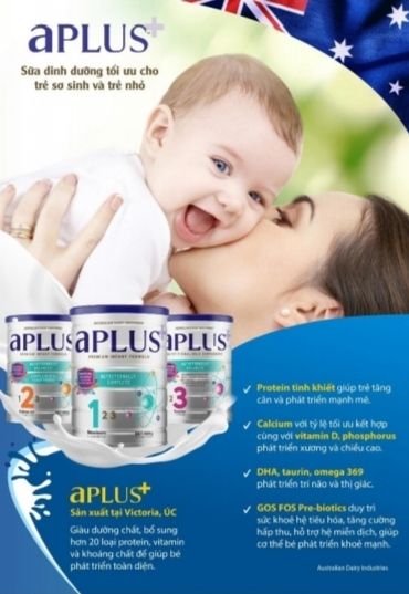 Sữa aPLUS số 2 (900g), dành cho trẻ nhỏ từ 6-12 tháng tuổi
