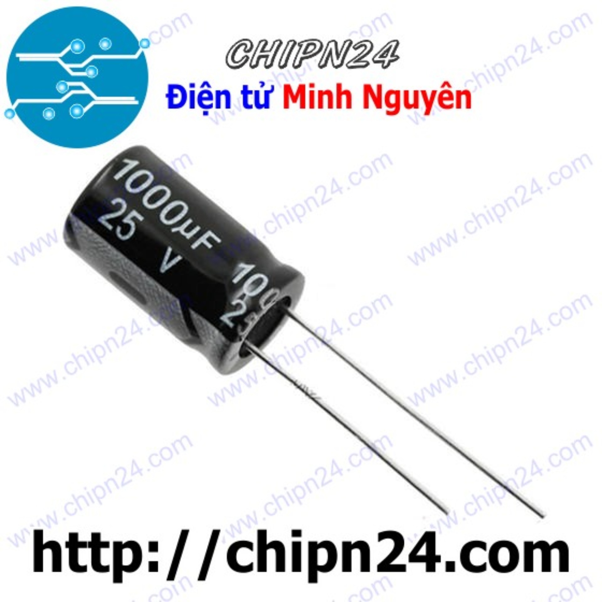 [5 con] (G36.2) Tụ hóa 1,000uF 25V (10x17mm) (1000uF 25V)