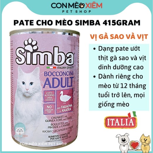 Thông tin Thức ăn con mèo
№♀ Pate cho mèo Simba italy 415g vị gà sao và vịt  tốt nhất 1593957034_VNAMZ-6825668661