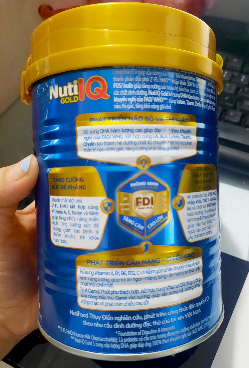 Sữa bột Nuti IQ gold số 1 - 400g móp nhẹ