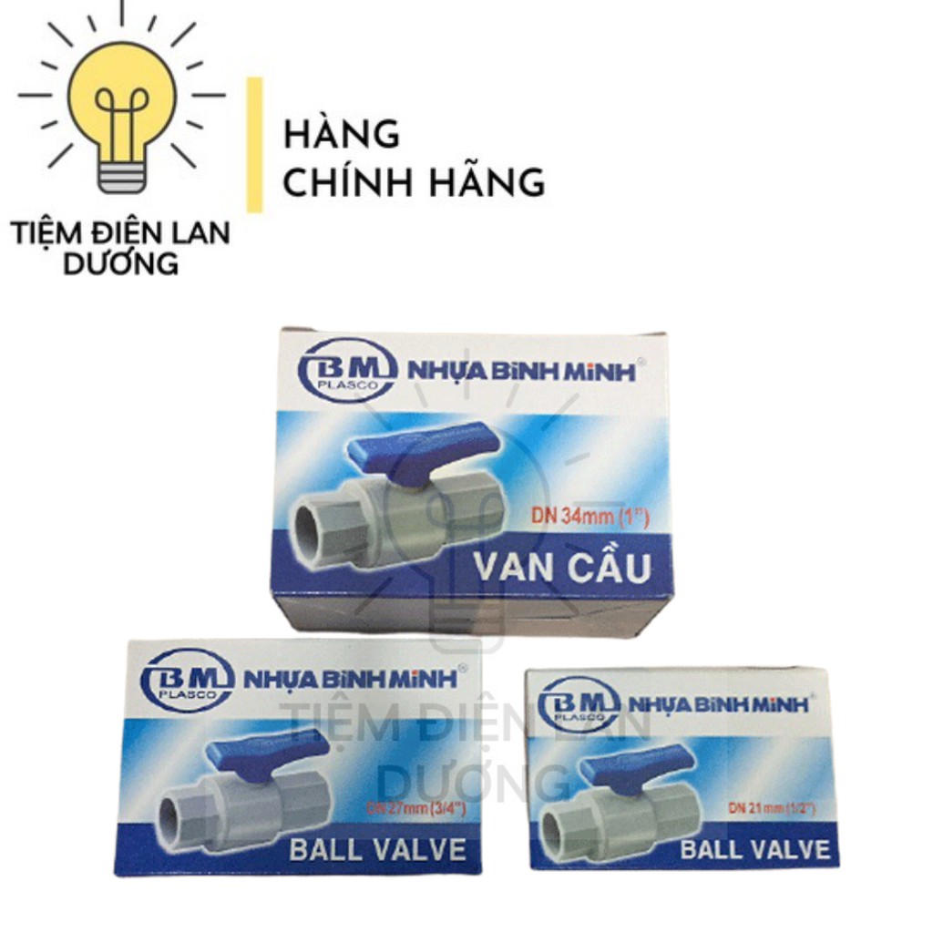 [HCM]VAN KHÓA NƯỚC BÌNH MINH PVC 21 27 34