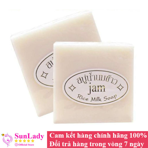 Xà phòng cám gạo kích trắng da body Thái lan Jam milk rice soap