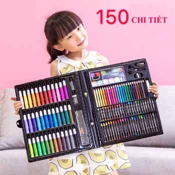 HỘP BÚT MÀU 150 CHI TIẾT CHO BÉ