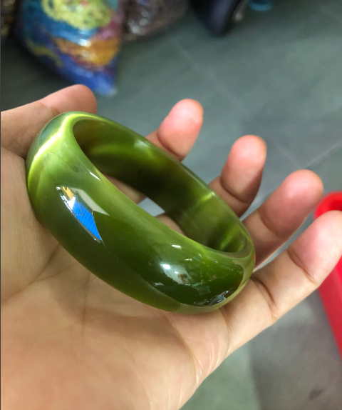 [HCM]Tự nhiên Ngọc Xanh Vòng Tay Đá Cẩm Thạch Ngọc Bích  Hàng Chụp Thật 100% Đủ Size (Xanh)