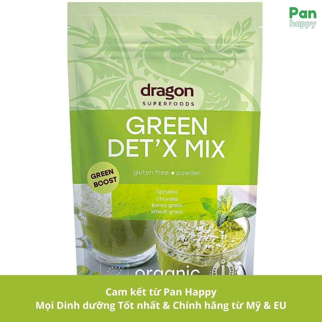 Hỗn hợp Green Detox (chlorella, spirulina, cỏ lúa mì, cỏ lúa mạch) thải độc mix 200g