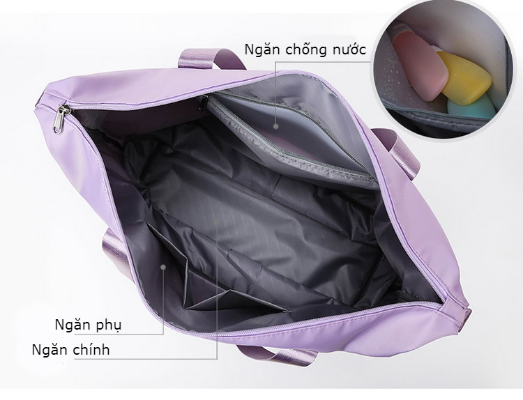 Túi xách du lịch chất vải dù chống thấm size đại