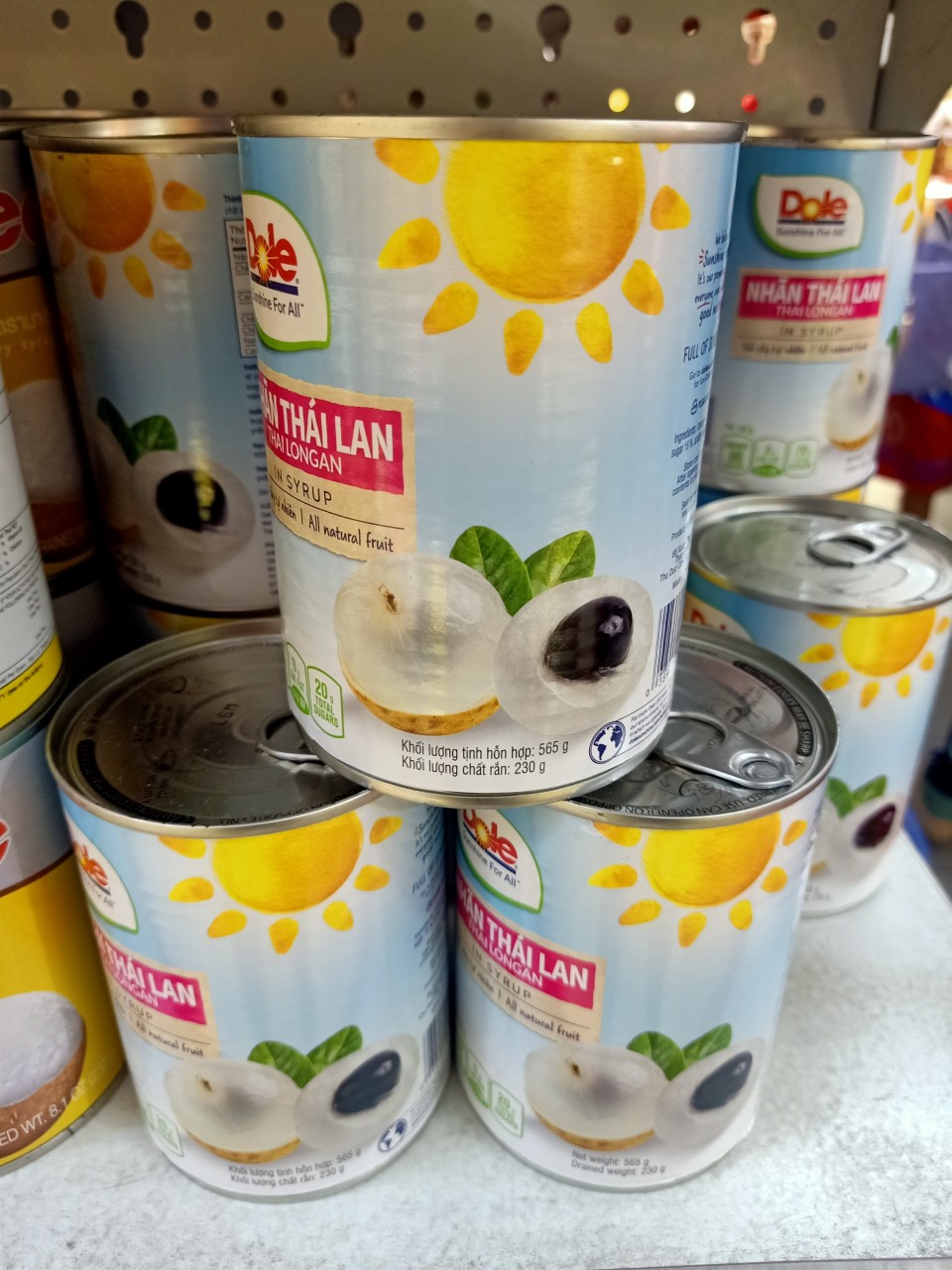 Nhãn ngâm Thái Lan Dole - Lon 565gr