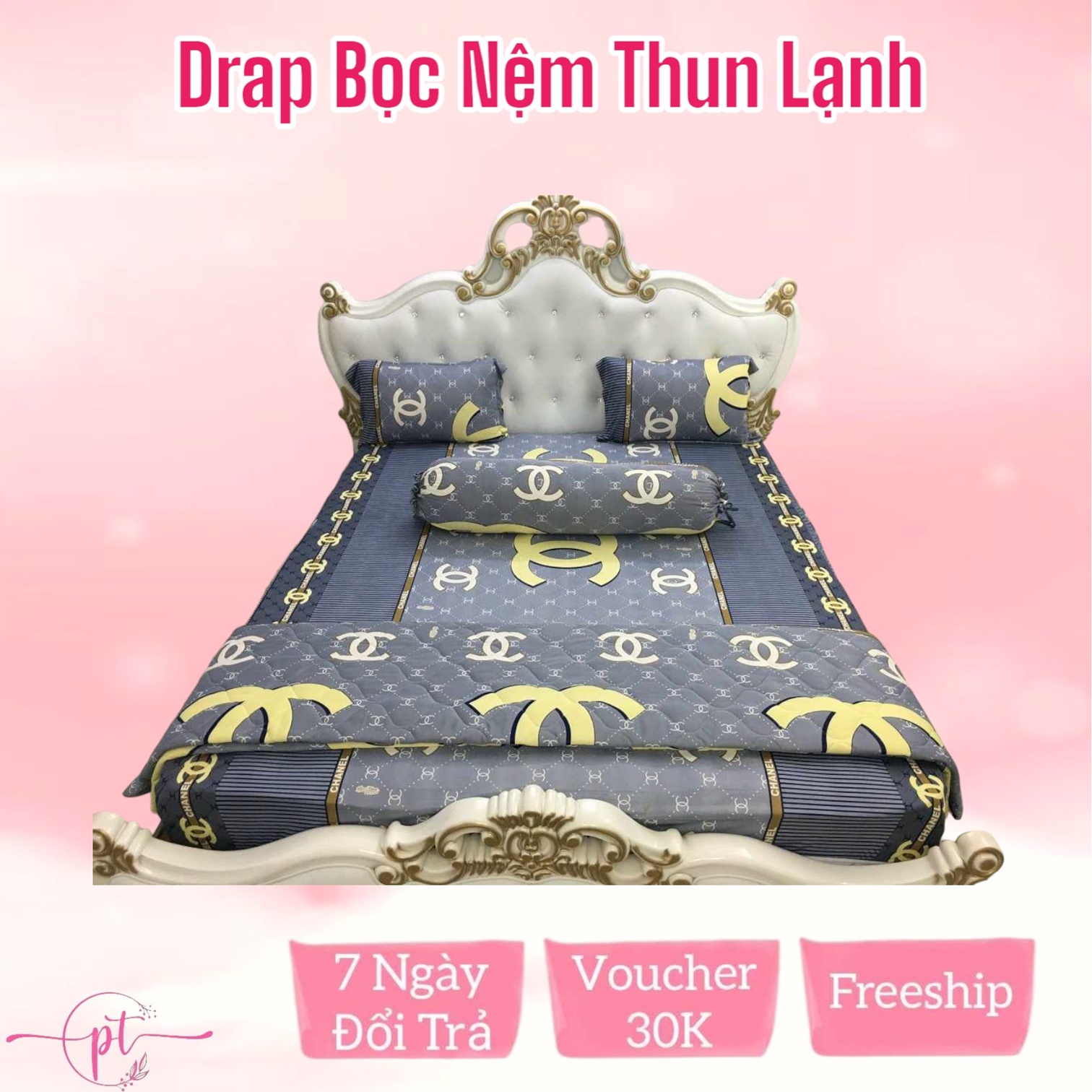 Ga giường thun lạnh Hàn Quốc drap thun cho nệm dày 10 phân - [Giao màu ngẫu nhiên]