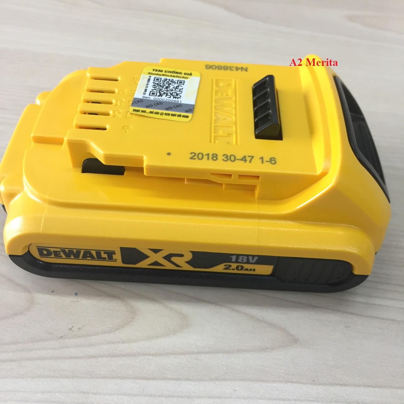 Pin dewalt 18v-2.0ah xr li-ion dcb183-b1