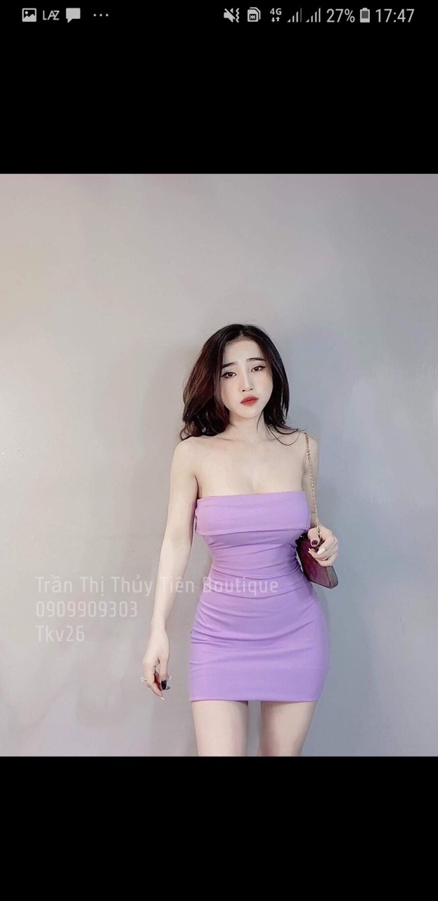 Đầm body lệch vai dễ thương