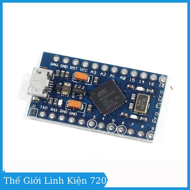 Sản phẩm kit arduino pro micro 5v/16mhz atmega32u4 33x18x6mm bảo hành 1 tháng