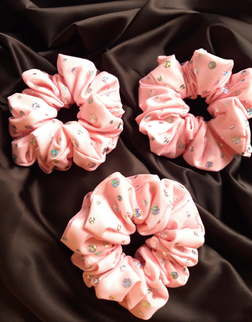 Cột Scrunchies Hồng Đáng yêu( Hình thật).