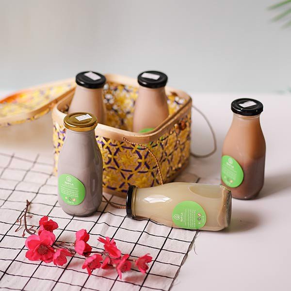 CHAI THỦY TINH ĐỰNG SỮA 300ML NẮP THIẾC